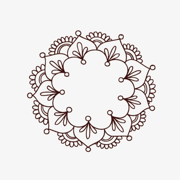 黑色环纹边框png素材免抠