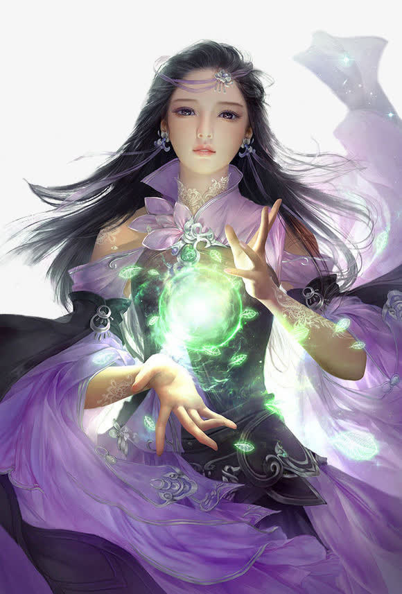 立绘魔法师人物女子免抠