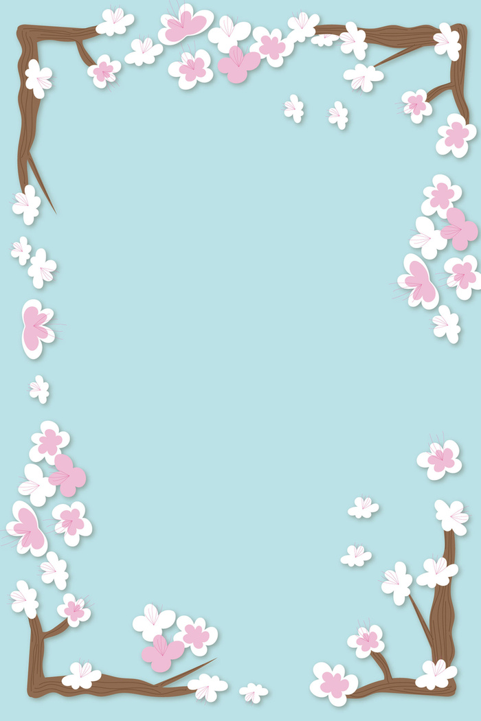 矢量手绘樱花海报背景高清