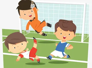 儿童少年足球队免抠