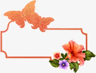 鲜花边框免抠