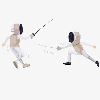 击剑运动员免抠