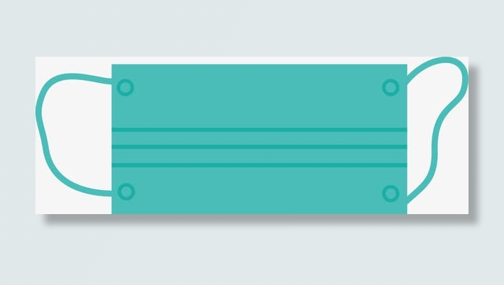 医生用的绿色医用口罩免抠