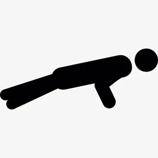 男人做俯卧撑图标免抠