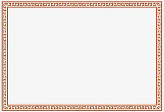 红色中国风线框免抠