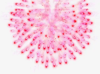 粉色烟花七夕情人节免抠