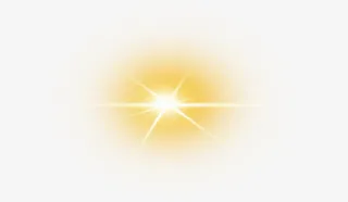 黄色星光展板装饰免抠