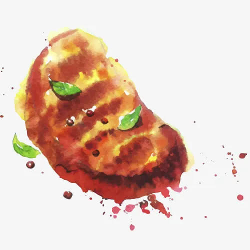 水彩画食物 手绘食物 高热量食免抠