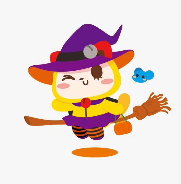 万圣节女巫卡通免抠