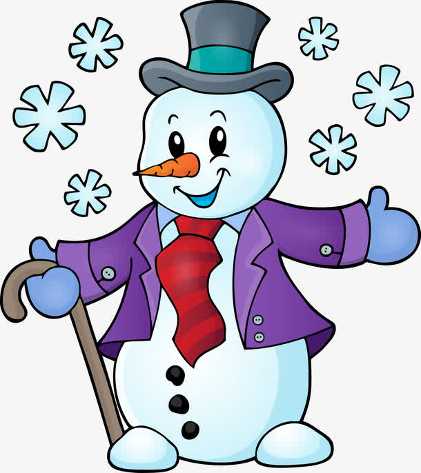 卡通雪人免抠
