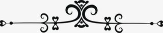 手绘黑色婚礼花纹边框免抠