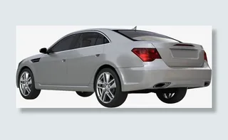 黑灰色的小汽车免抠