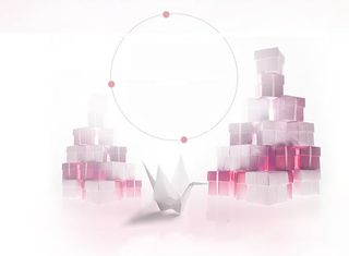 堆砌粉色礼盒海报背景七夕情人节