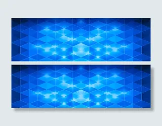 蓝色晶格背景时尚
