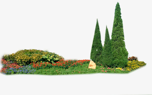 郊外田园美景草地植物免抠