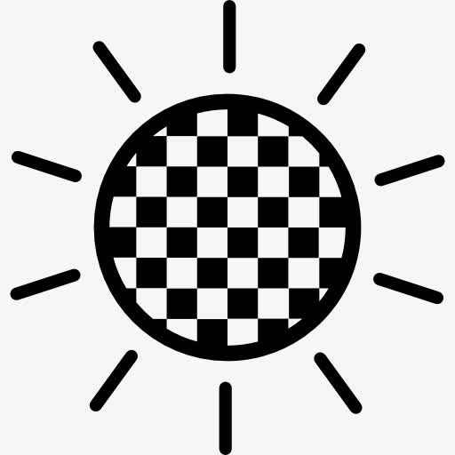 太阳的轮廓花纹圈图标免抠