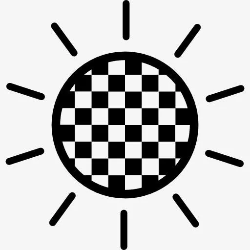 太阳的轮廓花纹圈图标免抠