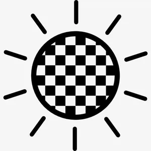 太阳的轮廓花纹圈图标免抠