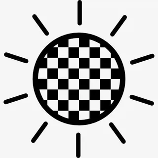 太阳的轮廓花纹圈图标免抠