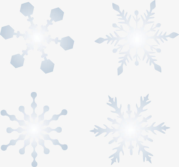 雪花矢量漫天飞雪素材免抠