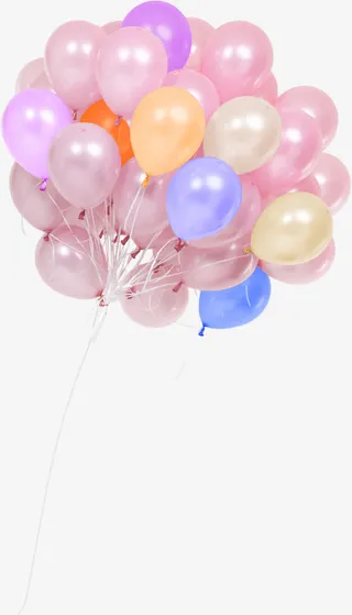 成堆氢气球素材免抠