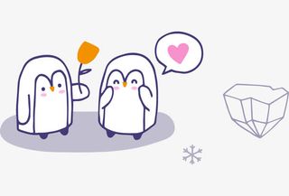 可爱的手绘企鹅免抠