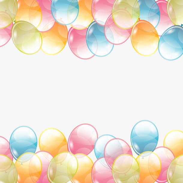 矢量汽球边框素材免抠