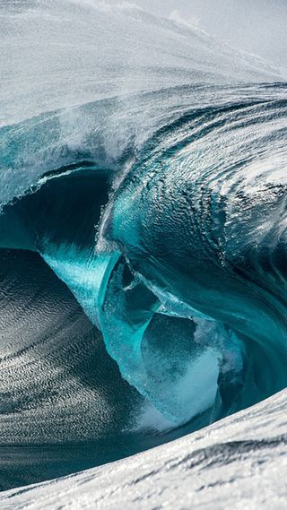 蓝色大气海浪H5背景高清