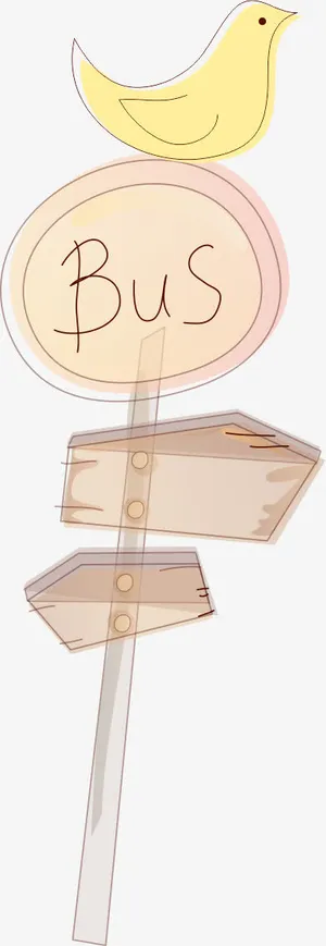 手绘指示牌免抠