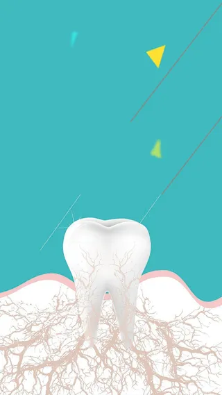 简约牙齿保护素材H5背景高清