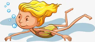 外国学生运动形象矢量免抠