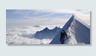 雪山 山脉 爬山 登山者高清