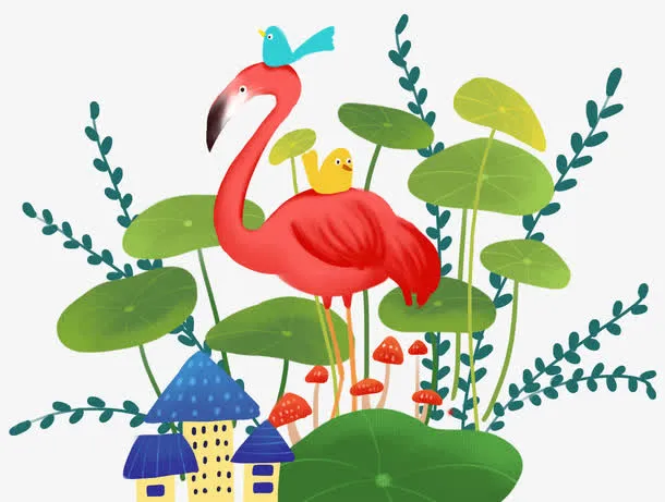 春天装饰手绘小清新插画素材免抠