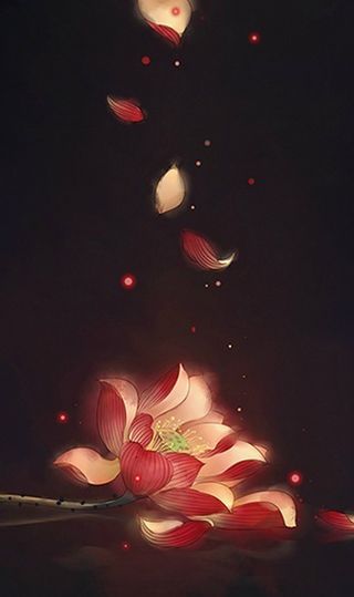 中国风水墨画莲花海报背景素材高清