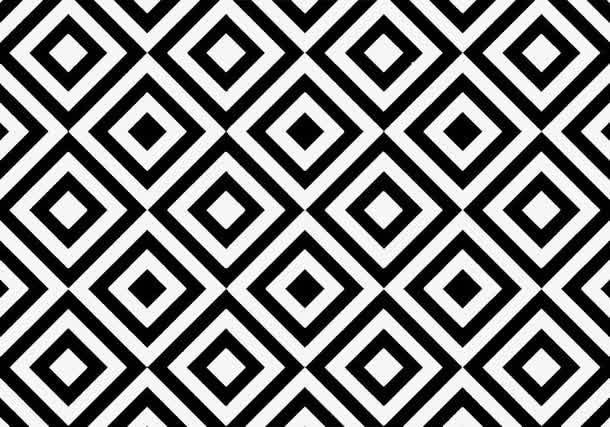 黑色简约几何底纹免抠