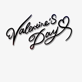 英文情人节字体免抠