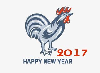 公鸡2017新年素材图片免抠
