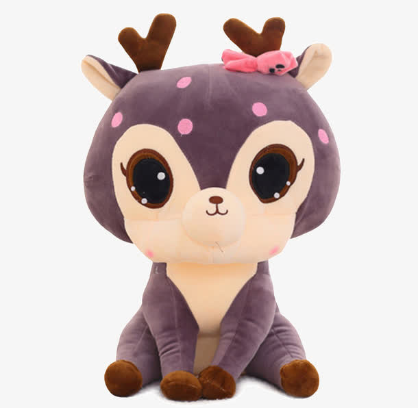 长颈鹿公仔梅花鹿毛绒玩具免抠