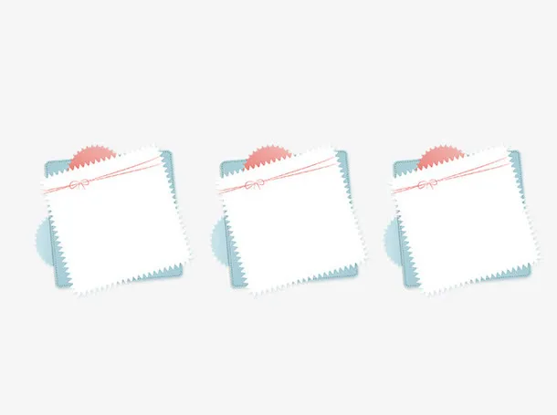 卡通优惠券促销边框免抠