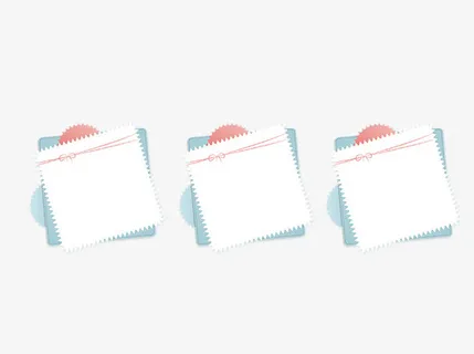 卡通优惠券促销边框免抠