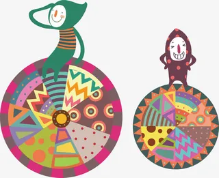 人物水彩插画矢量免抠