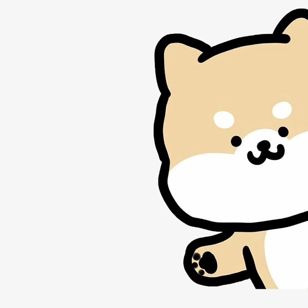 可爱柴犬探头免抠