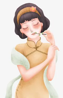 波普风 格 女 孩免抠