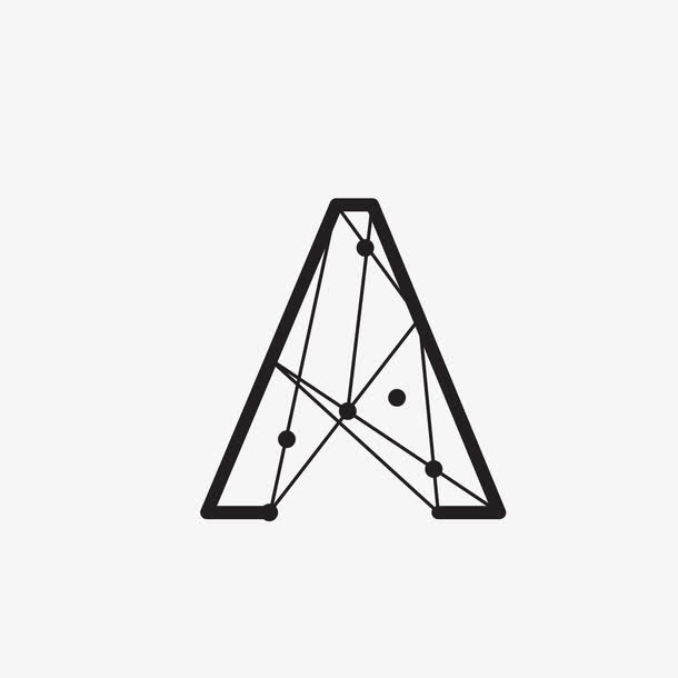 几何科技字母A免抠素材免抠
