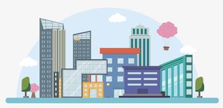 城市卡通扁平悦免抠