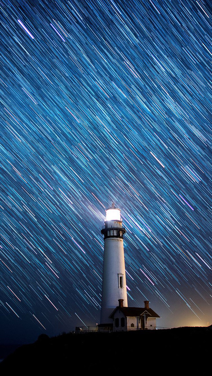 星空灯塔H5背景素材高清