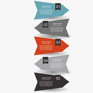 箭头形状信息图表矢量免抠