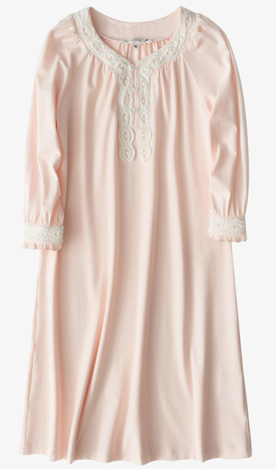 儿童秋冬长袖睡衣裙免抠