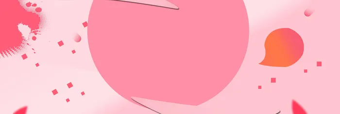 粉色唯美甜蜜圆圈对话框banner高清