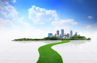 通向城市背景素材高清